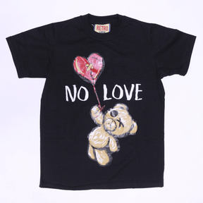 No Love, Men Plus Size Oversize T-shirt for Big & Tall Man