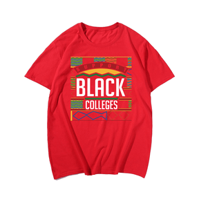 Black Colleges Men Plus Size Oversize T-shirt for Big & Tall Man