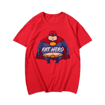 Fat Hero T-shirt for Men, Oversize Plus Size Big & Tall Man Clothing