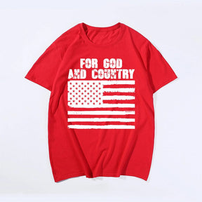 For God And Country T-shirt for Men, Oversize Plus Size Man Clothing - Big Tall Men Must Have