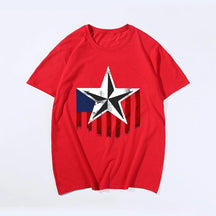 Patriotic Star T-shirt for Men, Oversize Plus Size Man Clothing - Big Tall Men Must Have