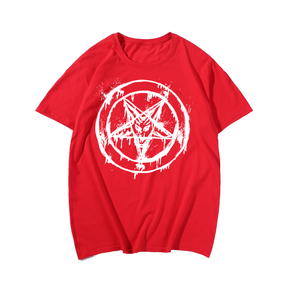 Baphomet Print Plus Size T-Shirts