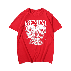 Gemini, Creative Men Plus Size Oversize T-shirt for Big & Tall Man