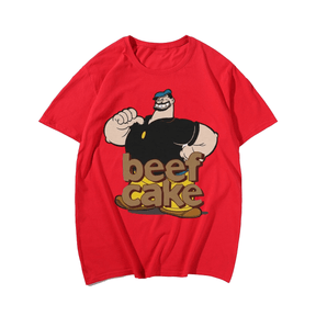 Popeye #3 Beef Cake Creative Men Plus Size Oversize T-shirt for Big & Tall Man