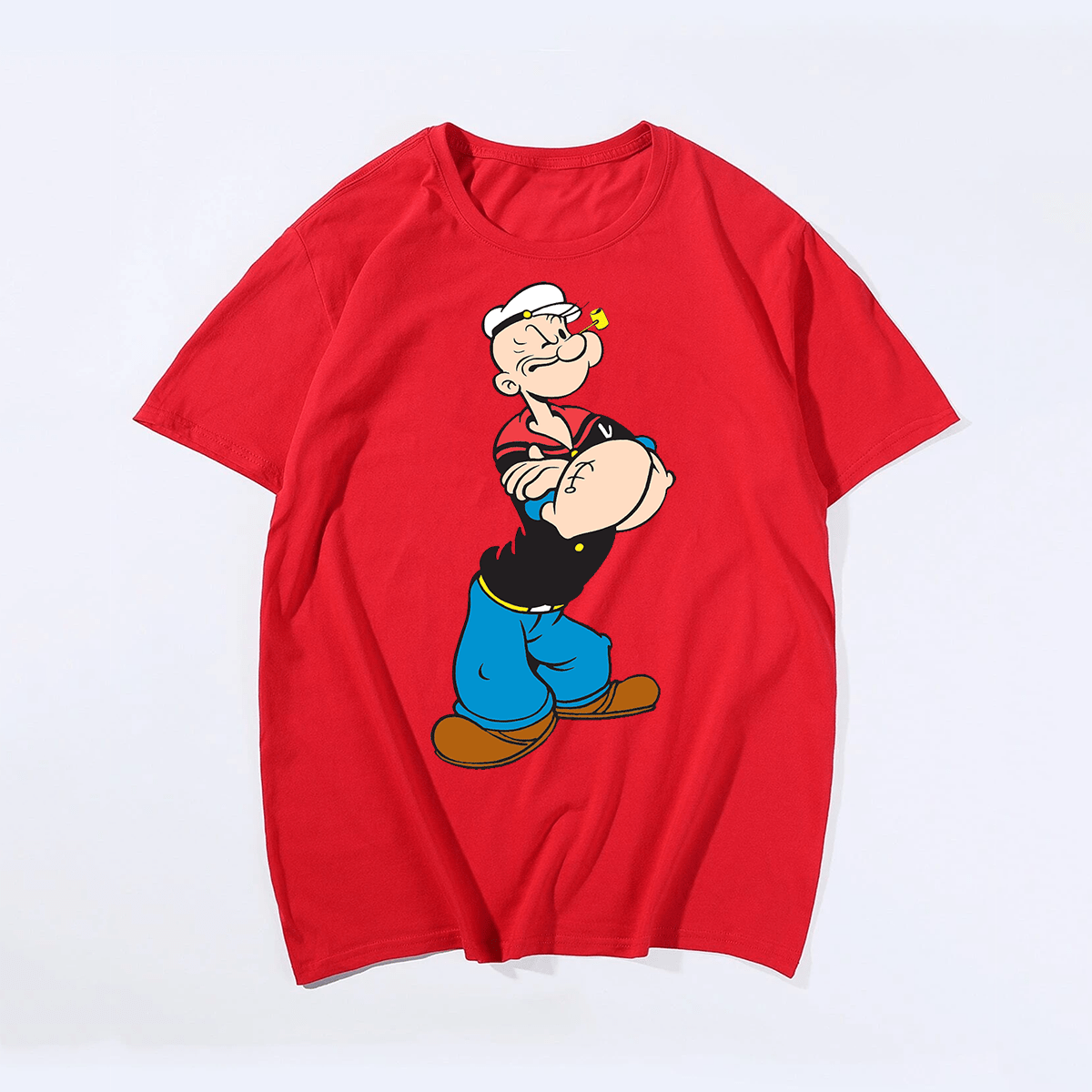 Popeye, Creative Men Plus Size Oversize T-shirt for Big & Tall Man