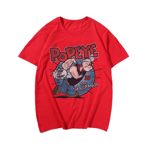 Popeye #5, Creative Men Plus Size Oversize T-shirt for Big & Tall Man