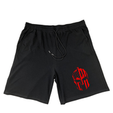 Red Warrior Skull Banner Plus Size Shorts