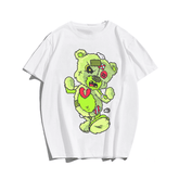 Bear's Heart Broken, Creative Men Plus Size Oversize T-shirt for Big & Tall Man