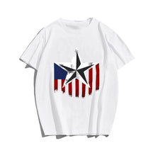 Patriotic Star T-shirt for Men, Oversize Plus Size Man Clothing - Big Tall Men Must Have