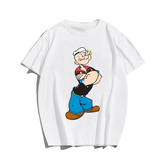 Popeye, Creative Men Plus Size Oversize T-shirt for Big & Tall Man