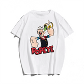 TV Cartoon Popeye Men Plus Size Oversize T-shirt for Big & Tall Man