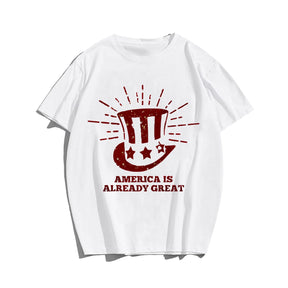 America is always great Men T-shirt, Oversize Plus Size Man Clothing for Big & Tall