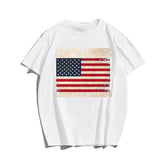 BORN AN AMERICAN LIVE AN AMERICAN Men T-shirt, Oversize Plus Size Man Clothing for Big & Tall