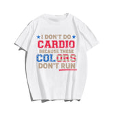 COLORS DON'T RUN Men T-shirt, Oversize Plus Size Man Clothing for Big & Tall