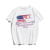 Enjoy Your Freedom Men T-shirt, Oversize Plus Size Man Clothing for Big & Tall