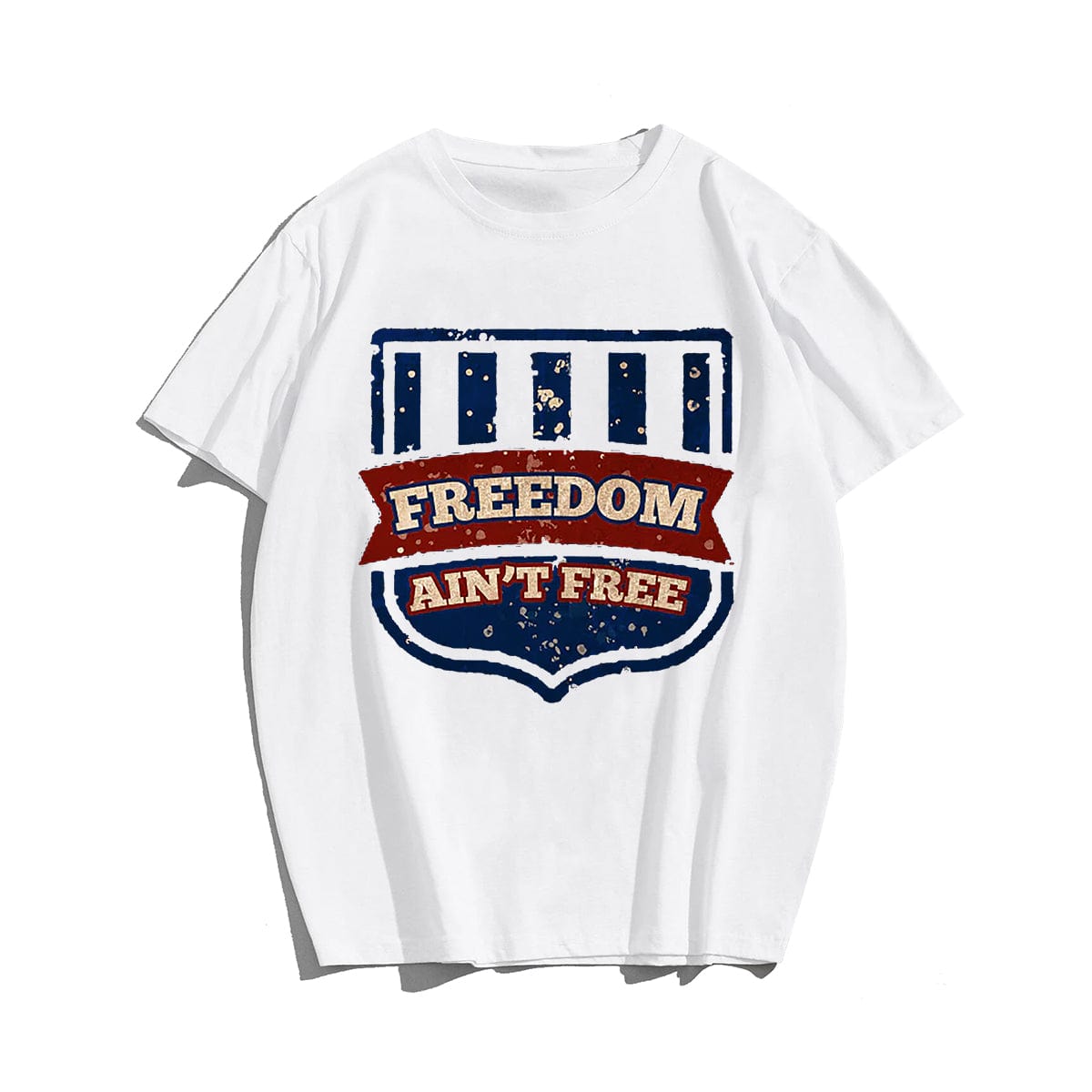 FREEDOM AIN'T FREE Men T-shirt, Oversize Plus Size Man Clothing for Big & Tall