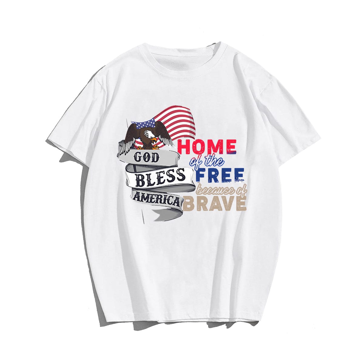 GOD BLESS AMERICA #3 Men T-shirt, Oversize Plus Size Man Clothing for Big & Tall