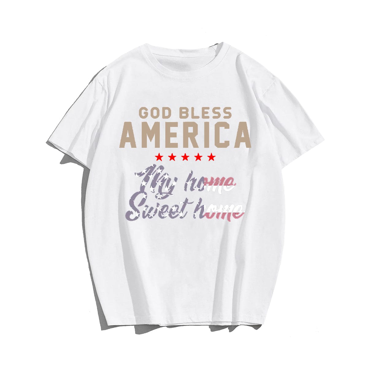 GOD BLESS AMERICA #4 Men T-shirt, Oversize Plus Size Man Clothing for Big & Tall