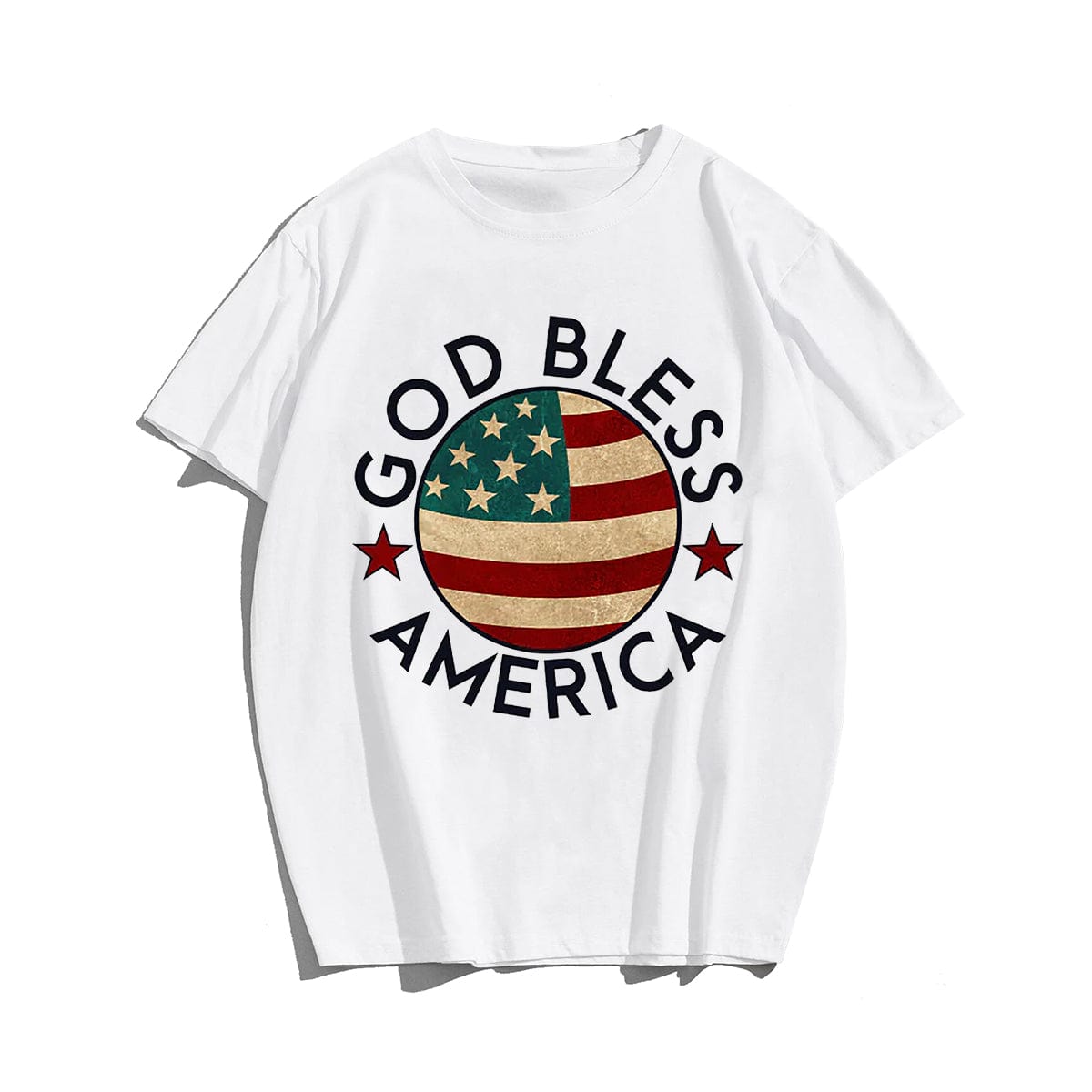 GOOD BLESS AMERICA Men T-shirt, Oversize Plus Size Man Clothing for Big & Tall