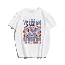 I AM A VETERAN #3 Men T-shirt, Oversize Plus Size Man Clothing for Big & Tall