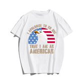 I AM AN AMERICAN #3 Men T-shirt, Oversize Plus Size Man Clothing for Big & Tall