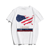 I PLEDGE ALLEGIANCE T-shirt, Oversize Plus Size Man Clothing for Big & Tall