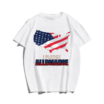 I PLEDGE ALLEGIANCE T-shirt, Oversize Plus Size Man Clothing for Big & Tall