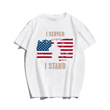 I SERVERD I STAND Men T-shirt, Oversize Plus Size Man Clothing for Big & Tall