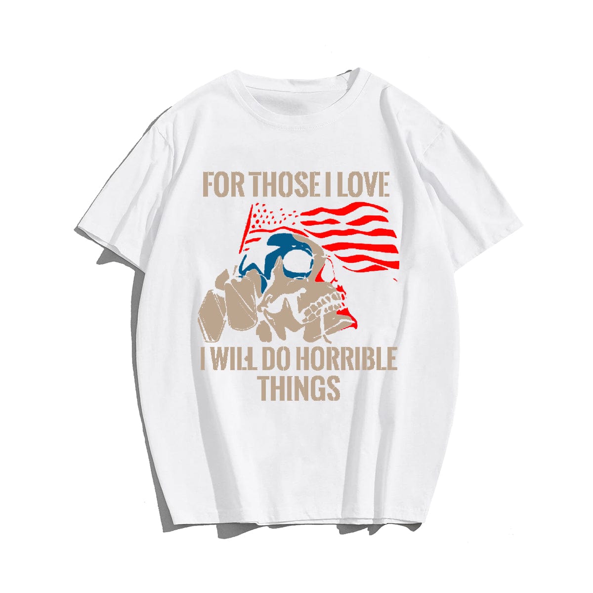 I WILL DO HORRIBLE THINGS Men T-shirt, Oversize Plus Size Man Clothing for Big & Tall