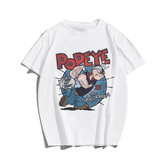 Popeye #5, Creative Men Plus Size Oversize T-shirt for Big & Tall Man