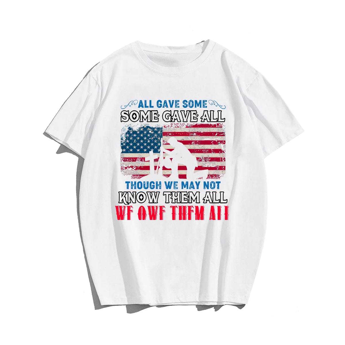 We owe them all Men T-shirt, Oversize Plus Size Man Clothing for Big & Tall