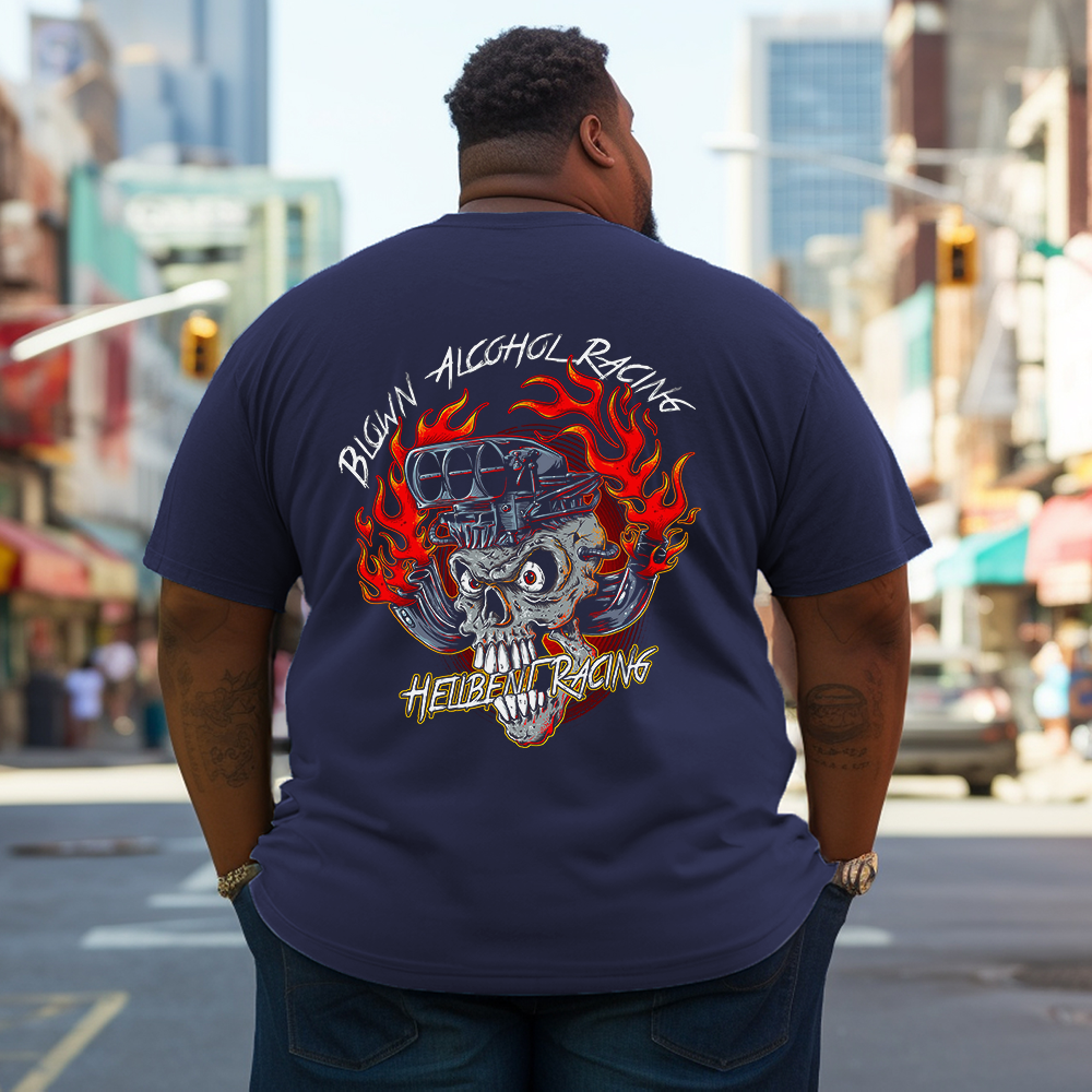 Hellfire Racing Plus Size Men T-Shirt