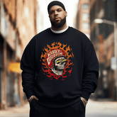 Funny Skeleton Men's Plus Size Sweatshirt