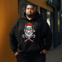 Badass Santa  Christmas Men's Plus Size Hoodie