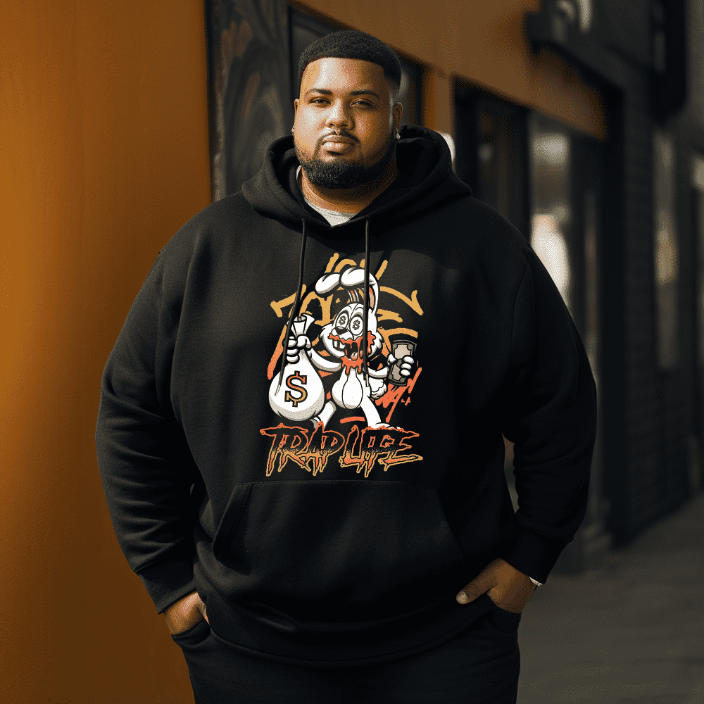 Money and  rabbit Men's Plus Size Hoodie