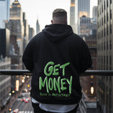 back-fashion GET MONEY Men's Plus Size Hoodie