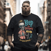 Keep The Distance Plus Size Long Sleeve T-Shirt