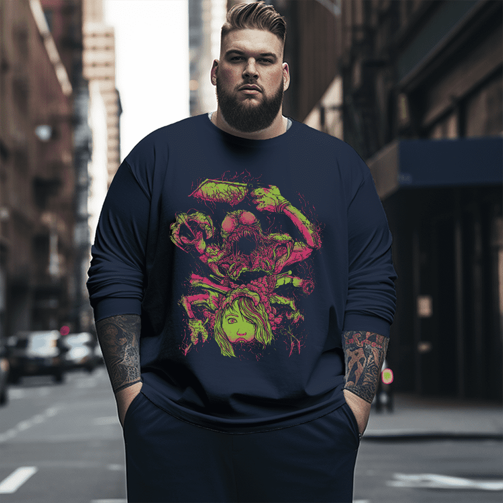 Organic Metal Plus Size Long Sleeve T-Shirt