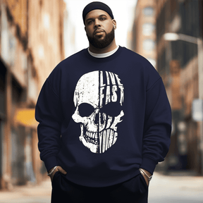 Funny Skeleton Men's Plus Size Sweatshirt