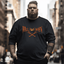 Halloween Metal By Monokrom Men's Plus Size Long Sleeve T-Shirt