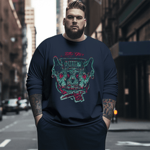 Tattoo Face Plus Size Long Sleeve T-Shirt