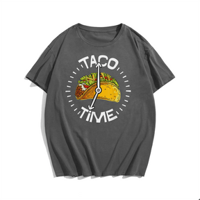 Taco Time Men T-Shirt, Oversize Plus Size Man Clothing