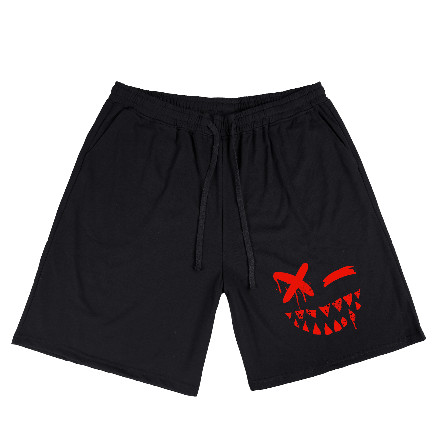 Evil Smile  Print Plus Size Shorts