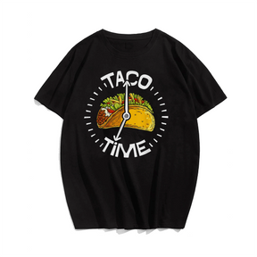 Taco Time Men T-Shirt, Oversize Plus Size Man Clothing