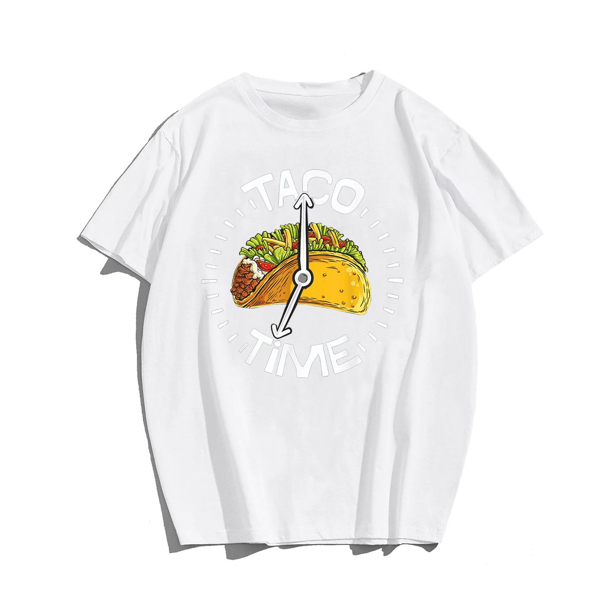 Taco Time Men T-Shirt, Oversize Plus Size Man Clothing