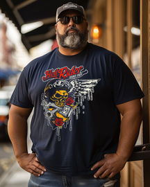 Men's Hell Rider Plus Size T-Shirt，Motorcycle T-shirt