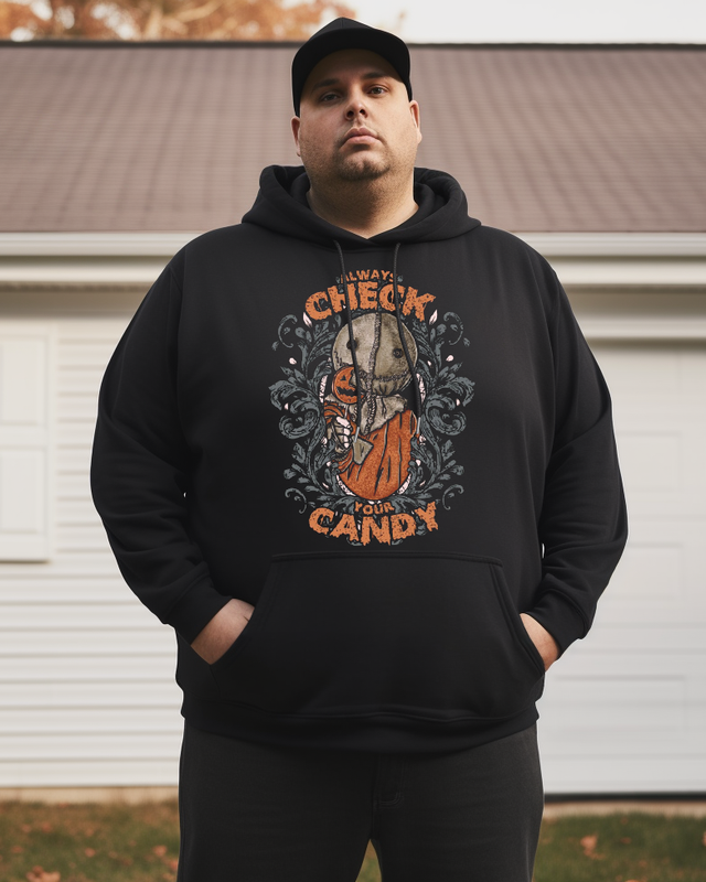 Men's Check Your Candy Sam Plus Size Hoodie