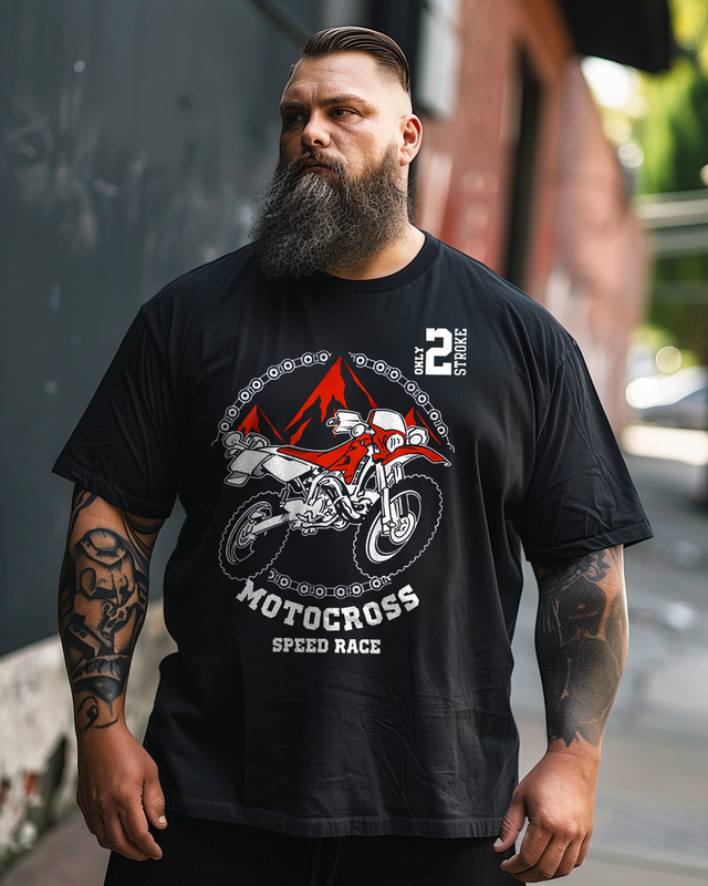 Men's Motocross Plus Size T-Shirt