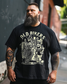 Men's Old Biker Plus Size T-Shirt