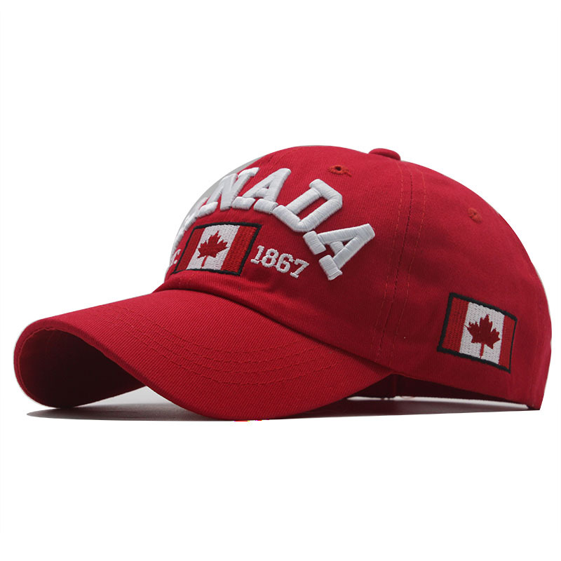 Vintage Canadian Maple Leaf Embroidered Baseball Cap